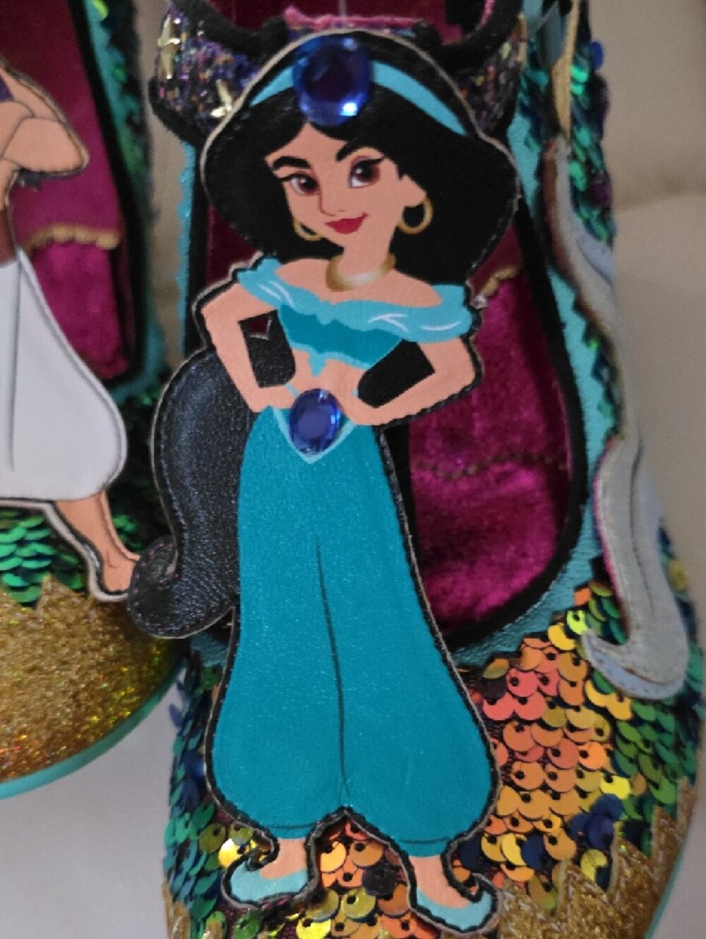 Disney Aladin & Jasmine Shoes Amazing Textures NIB Size 9 - Picture 10 of 15
